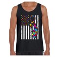 thumbnail image 1 of Awkward Styles USA Flag Autism Tank Tops for Men Autism Awareness Ribbon Tank Top American Flag Colorful Men's Tank Top Support Autism Awareness Tanks for Men Autistic Spectrum Awareness Tank Tops, 1 of 4