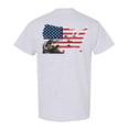 thumbnail image 1 of Awkward Styles USA Flag Men Shirt Print on the Back Patriotic Clothes Duck Hunt Back Print Shirt for Boy Fowling T Shirt Hunting Lovers Gifts Hunter T Shirt for Dad I Love Hunting Shirt Men's Fashion, 1 of 4