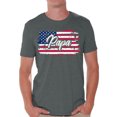thumbnail image 1 of Awkward Styles USA Flag Shirt for Men Papa Gifts Vintage Americna Flag T shirt for Papa I'm American Patriotic USA Papa Tshirt Red White and Blue 4th of July T-shirt for Dad Proud American, 1 of 4