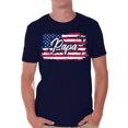 thumbnail image 1 of Awkward Styles USA Flag Shirt for Men Papa Gifts Vintage Americna Flag T shirt for Papa I'm American Patriotic USA Papa Tshirt Red White and Blue 4th of July T-shirt for Dad Proud American, 1 of 4