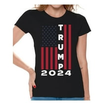 Awkward Styles USA Flag Trump 2024 Tshirt for Women Donald Trump American Political Shirts Mr President T Shirt Gifts for Republican Tshirt for Her Ladies