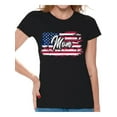 thumbnail image 1 of Awkward Styles USA Flag Women Shirt Mom Gifts Retro American Flag T shirt for Mom 4th of July Gifts Patriotic USA Mom Tshirts Independence Day 4th of July T-shirt for Mom One Nation, 1 of 4