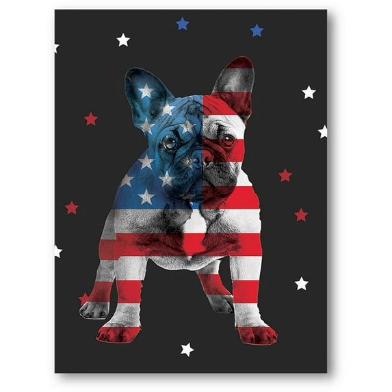 Awkward Styles USA Themed Canvas French Bulldog Wall Art American Flag Wall Decor with Bulldog Art Cute Dog Canvas Dog Lovers French Bulldog Lovers Gifts
