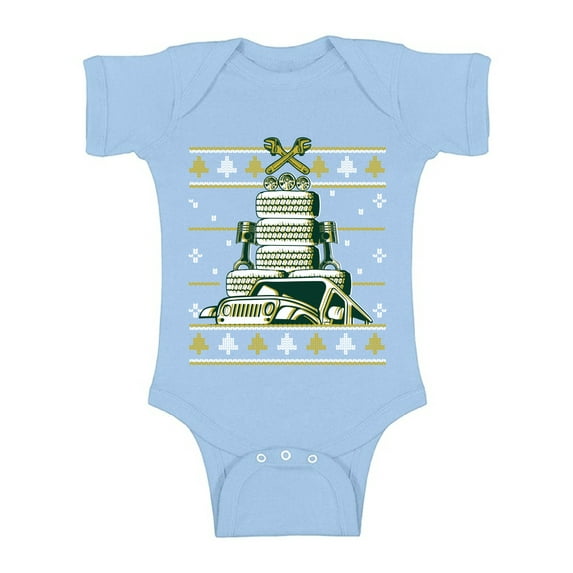 Awkward Styles Christmas Baby Outfit Bodysuit Auto Xmas Tree Romper