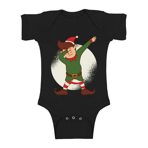 Awkward Styles Christmas Baby Outfit Bodysuit Dabbing Xmas Elf Romper