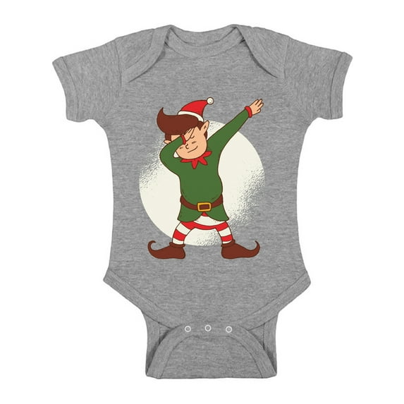 Awkward Styles Christmas Baby Outfit Bodysuit Dabbing Xmas Elf Romper