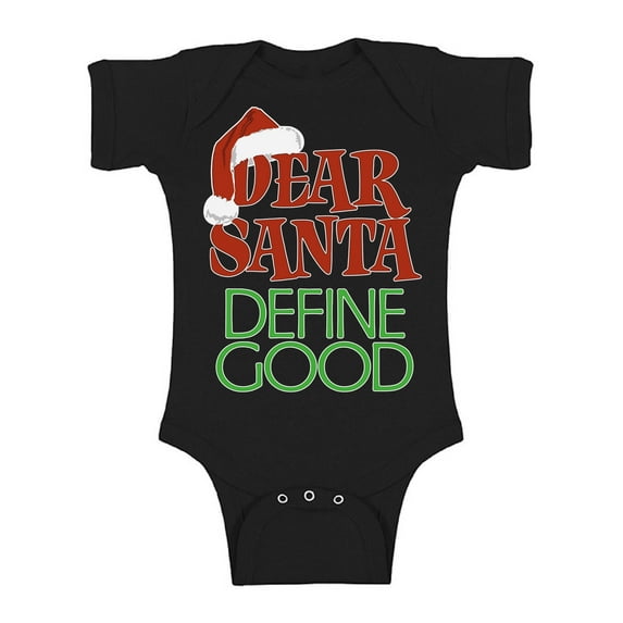 Awkward Styles Christmas Baby Outfit Bodysuit Dear Santa Define Good Xmas Romper