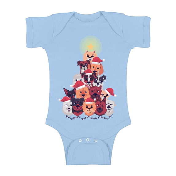 Awkward Styles Christmas Baby Outfit Bodysuit Dog Xmas Tree Romper