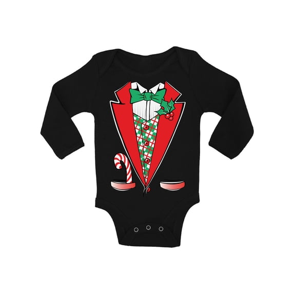 Awkward Styles Christmas Baby Outfit Bodysuit Funny Xmas Tuxedo Baby Romper