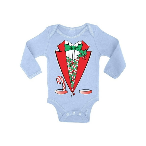 Awkward Styles Christmas Baby Outfit Bodysuit Funny Xmas Tuxedo Baby Romper