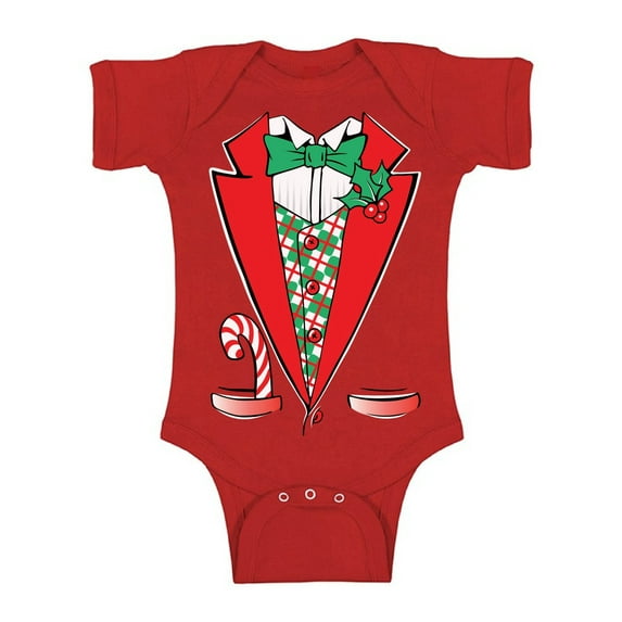 Awkward Styles Christmas Baby Outfit Bodysuit Funny Xmas Tuxedo Romper