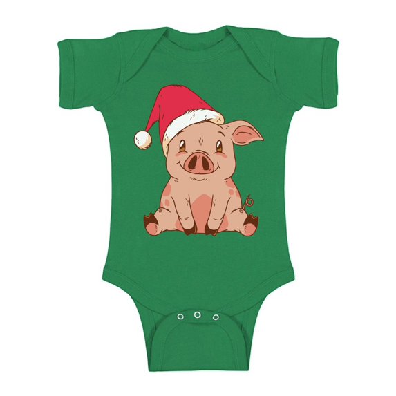 Awkward Styles Christmas Baby Outfit Bodysuit Little Xmas Pig Romper