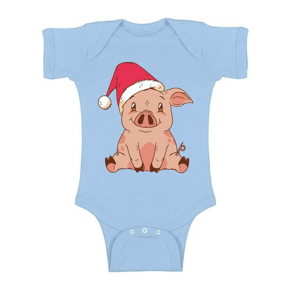 Awkward Styles Christmas Baby Outfit Bodysuit Little Xmas Pig Romper