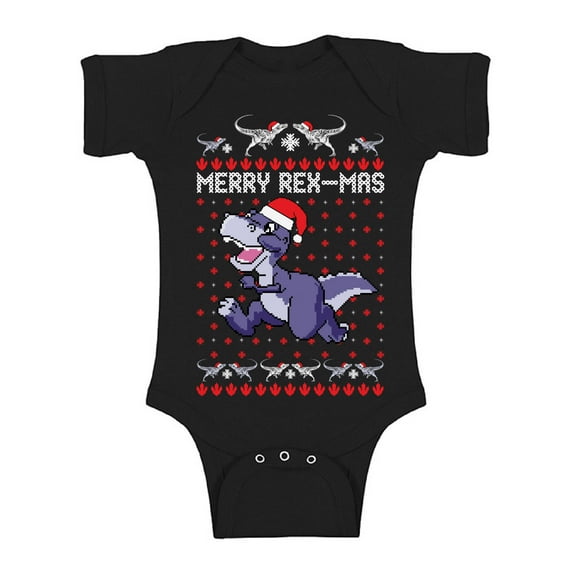 Awkward Styles Christmas Baby Outfit Bodysuit Merry Rexmas Xmas Romper