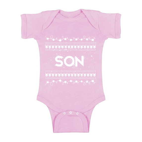 Awkward Styles Christmas Baby Outfit Bodysuit Son Christmas Pattern Romper