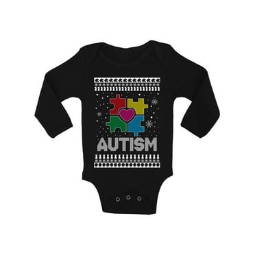 Awkward Styles Ugly Christmas Baby Outfit Bodysuit Xmas Autism Baby Romper