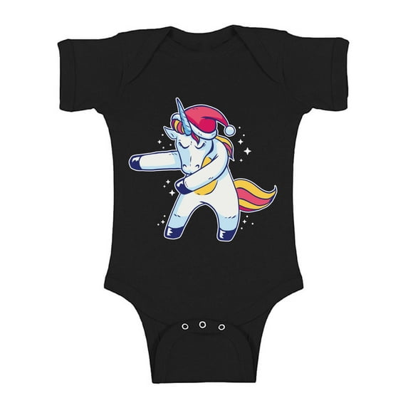 Awkward Styles Christmas Baby Outfit Bodysuit Xmas Dancing Unicorn Romper