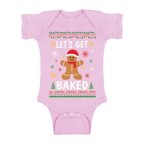 Awkward Styles Christmas Baby Outfit Bodysuit Xmas Gingerbread Man Romper