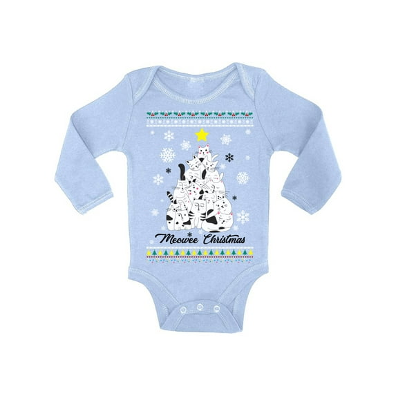 Awkward Styles Christmas Baby Outfit Bodysuit Xmas Meowee Baby Romper