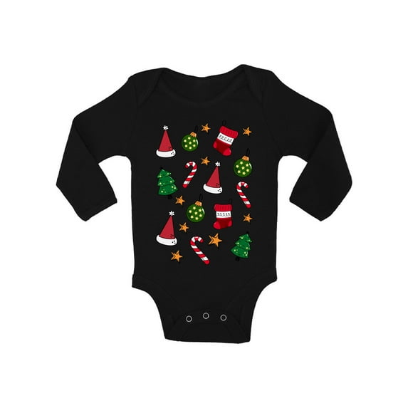 Awkward Styles Christmas Baby Outfit Bodysuit Xmas Pattern Baby Romper
