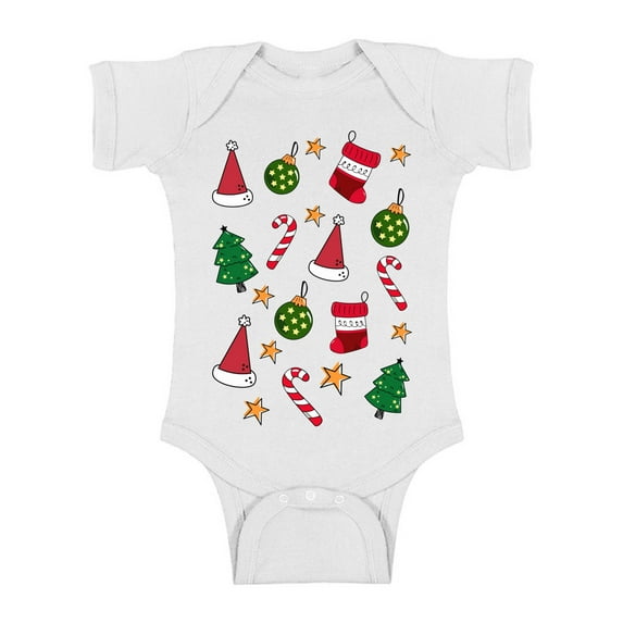Awkward Styles Christmas Baby Outfit Bodysuit Xmas Pattern Romper