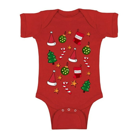 Awkward Styles Christmas Baby Outfit Bodysuit Xmas Pattern Romper