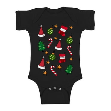 Awkward Styles Ugly Christmas Baby Outfit Bodysuit Xmas Pattern Romper