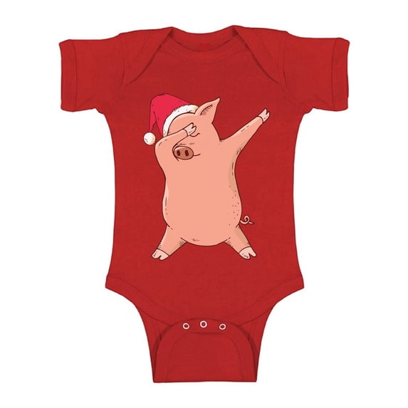Awkward Styles Christmas Baby Outfit Bodysuit Xmas Pig Dance Romper