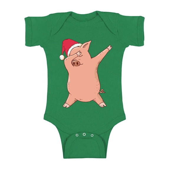 Awkward Styles Christmas Baby Outfit Bodysuit Xmas Pig Dance Romper