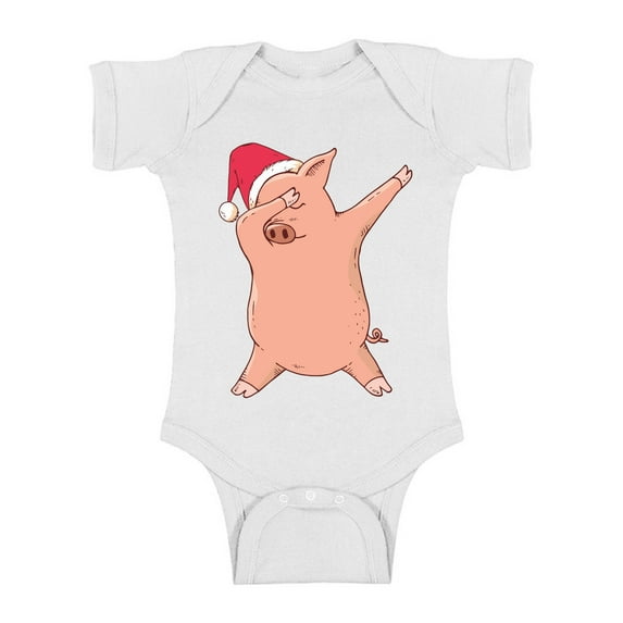 Awkward Styles Christmas Baby Outfit Bodysuit Xmas Pig Dance Romper
