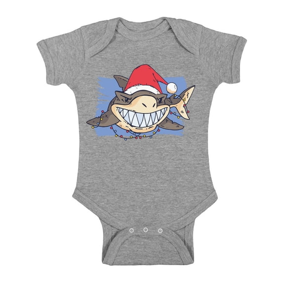 Awkward Styles Christmas Baby Outfit Bodysuit Xmas Shark Romper
