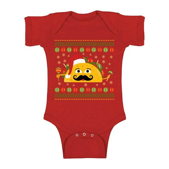 Awkward Styles Christmas Baby Outfit Bodysuit Xmas Taco Romper