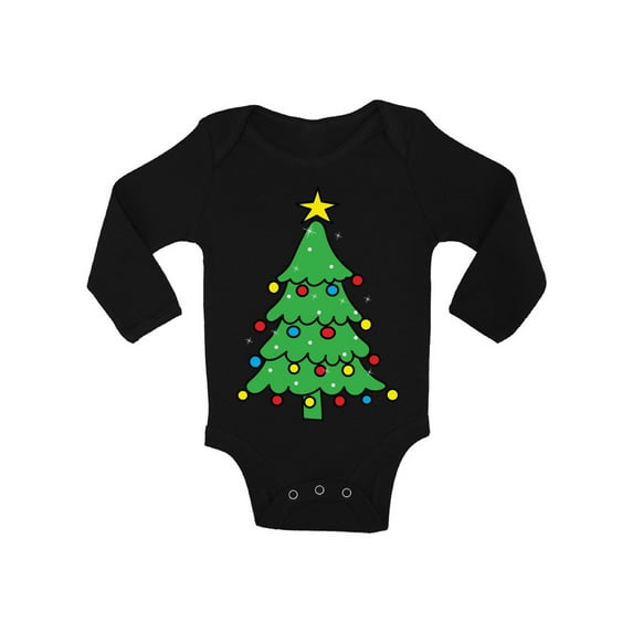 Awkward Styles Christmas Baby Outfit Bodysuit Xmas Tree Green Baby Romper