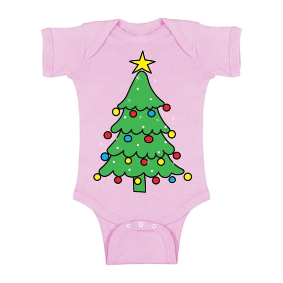 Awkward Styles Christmas Baby Outfit Bodysuit Xmas Tree Green Romper