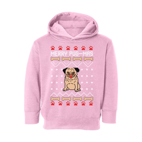 Awkward Styles Christmas Hoodie for Boys Girls Toddler Merry Pugmas Dog Pattern Sweatshirt