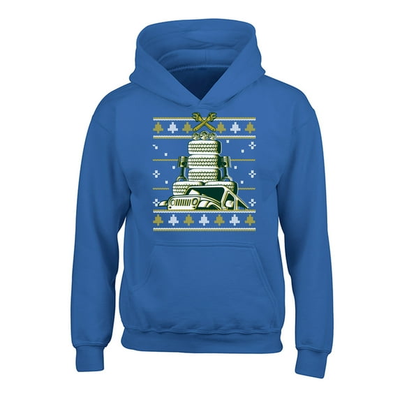 Awkward Styles Christmas Hoodies for Kids Youth Auto Xmas Tree Sweatshirt