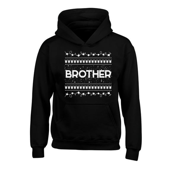 Awkward Styles Christmas Hoodies for Kids Youth Brother Xmas Pattern Sweatshirt