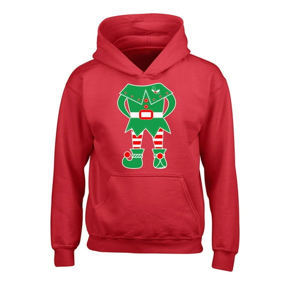 Awkward Styles Christmas Hoodies for Kids Youth Green Elf Xmas Sweatshirt
