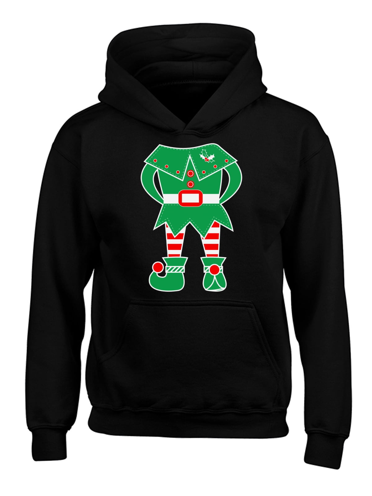 Awkward Styles Christmas Hoodies for Kids Youth Green Elf Xmas Sweatshirt