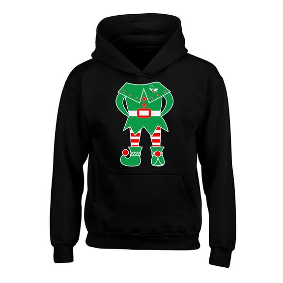 Awkward Styles Christmas Hoodies for Kids Youth Green Elf Xmas Sweatshirt