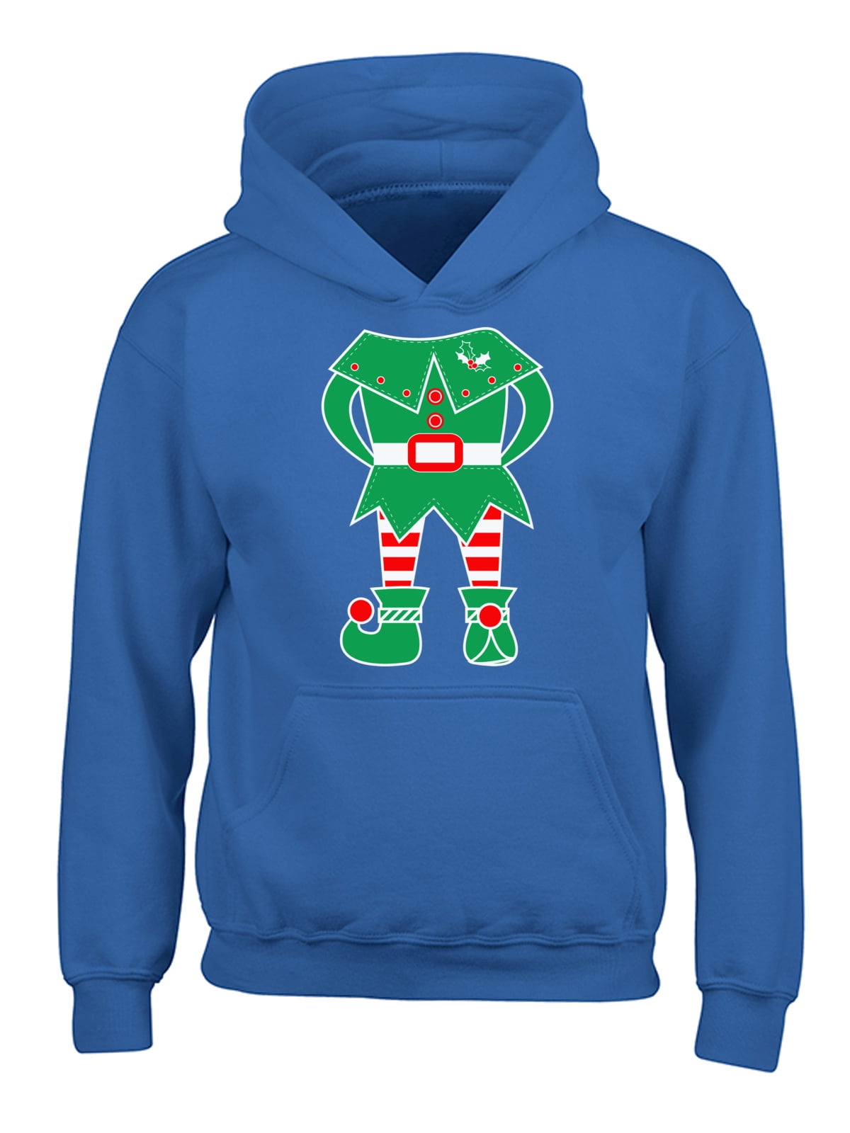 Awkward Styles Christmas Hoodies for Kids Youth Green Elf Xmas Sweatshirt