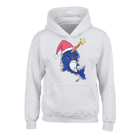 Awkward Styles Christmas Hoodies for Kids Youth Xmas Narwhal Sweatshirt