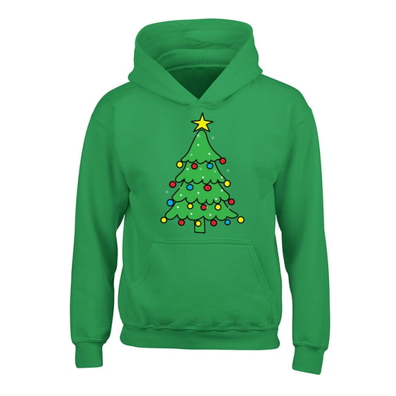 Awkward Styles Christmas Hoodies for Kids Youth Xmas Tree Green Sweatshirt