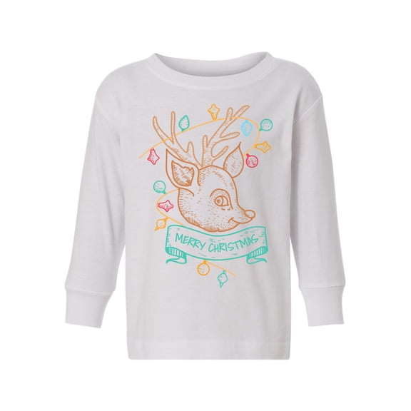 Awkward Styles Christmas Long Sleeve Shirt for Boys Girls Toddler Little Xmas Deer Shirt