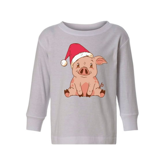 Awkward Styles Christmas Long Sleeve Shirt for Boys Girls Toddler Little Xmas Pig Shirt