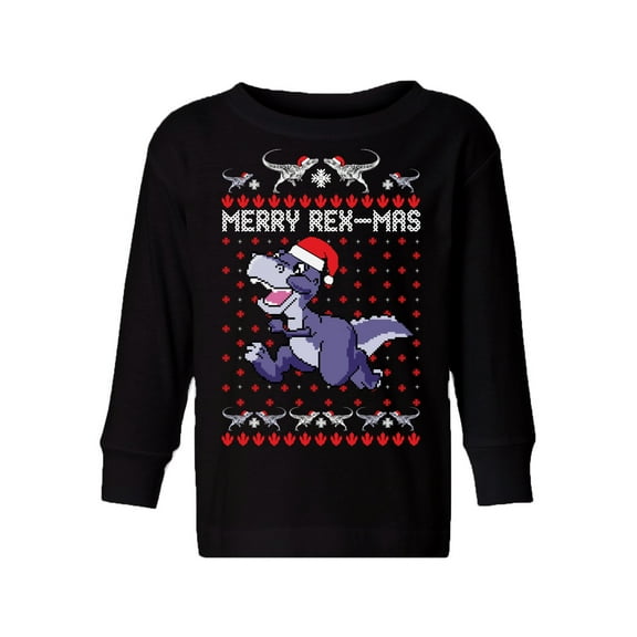 Awkward Styles Christmas Long Sleeve Shirt for Boys Girls Toddler Merry Rexmas Xmas Shirt