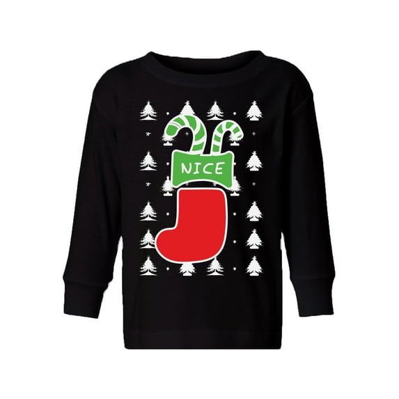 Awkward Styles Christmas Long Sleeve Shirt for Boys Girls Toddler Nice Xmas Stocking Shirt