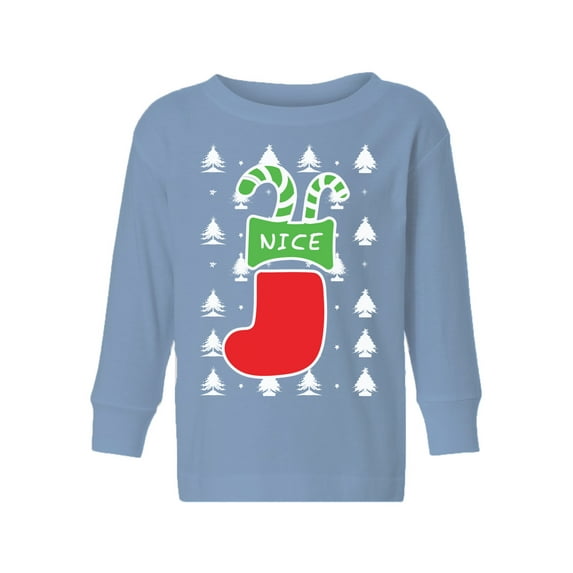 Awkward Styles Christmas Long Sleeve Shirt for Boys Girls Toddler Nice Xmas Stocking Shirt