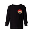 thumbnail image 1 of Awkward Styles Christmas Long Sleeve Shirt for Boys Girls Toddler Xmas Santa Cat Shirt Pocket Print, 1 of 4