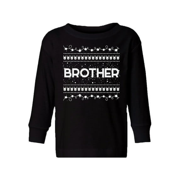 Awkward Styles Christmas Long Sleeve Shirt for Boys Toddler Brother Xmas Pattern Shirt